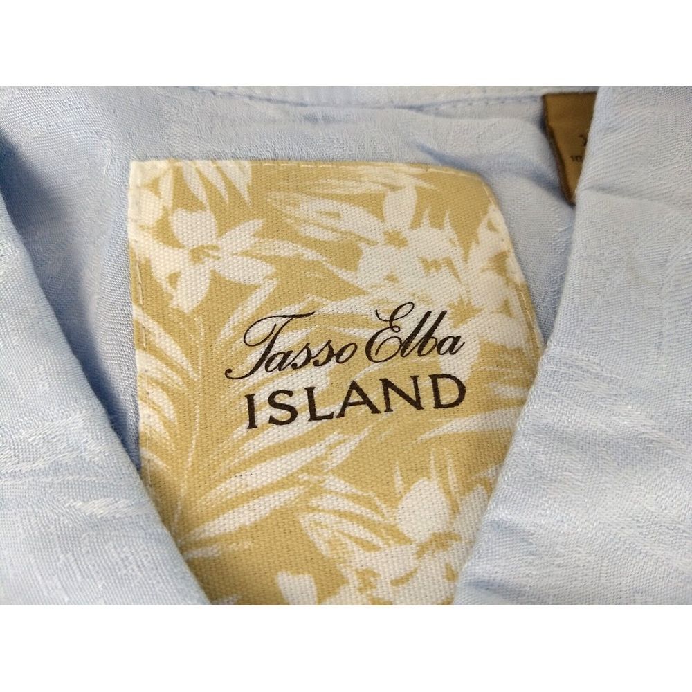 Tasso Elba Island Ombre Shirt Men XXL Rayon Button Up Blue Hawaiian 2XL NWT READ - Picture 3 of 16